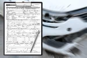 car with police accident report
