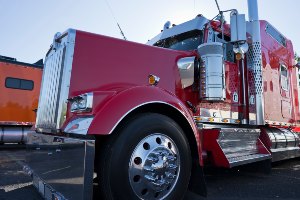 red truck from the side