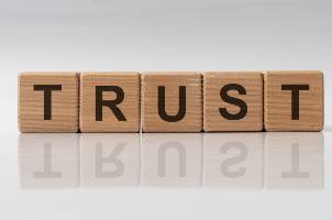 blocks with trust spelled out