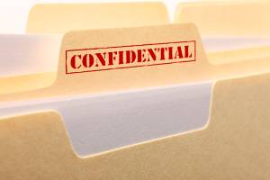 folder with confidential information
