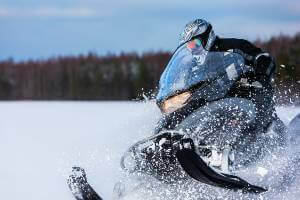 snowmobile ride during the daytime