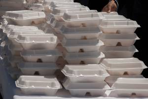 stacks of boxed meals