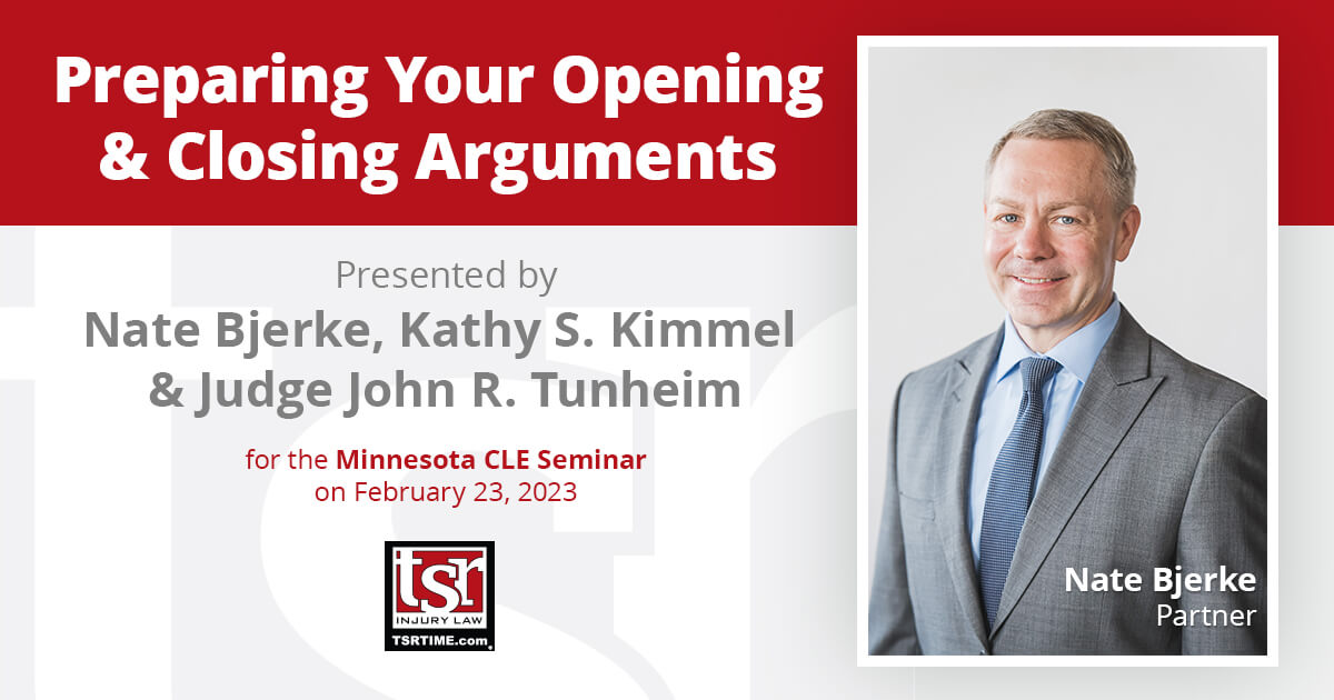 TSR Partner Nate Bjerke Taught Group of Lawyers About Opening and Closing Statements