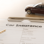 Current image: Blank Car Insurance Document on Desk Social