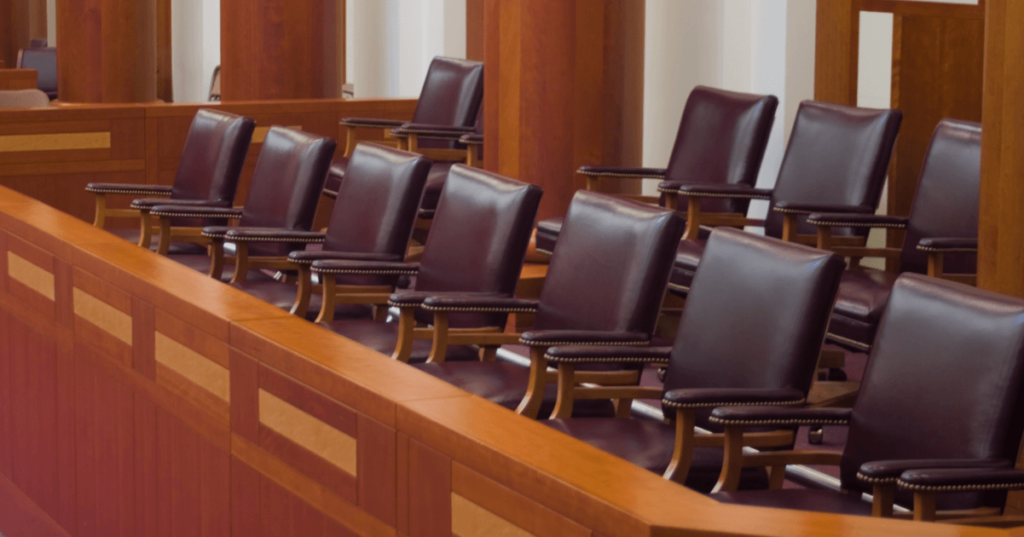 Current image: empty jury box social|jury box in courtroom